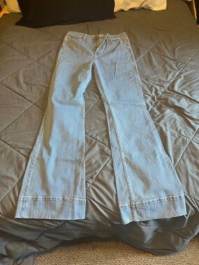 Idyllwind Light Blue Pinstripe Flare Jeans